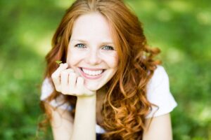 Smiling women enjoying spring weather